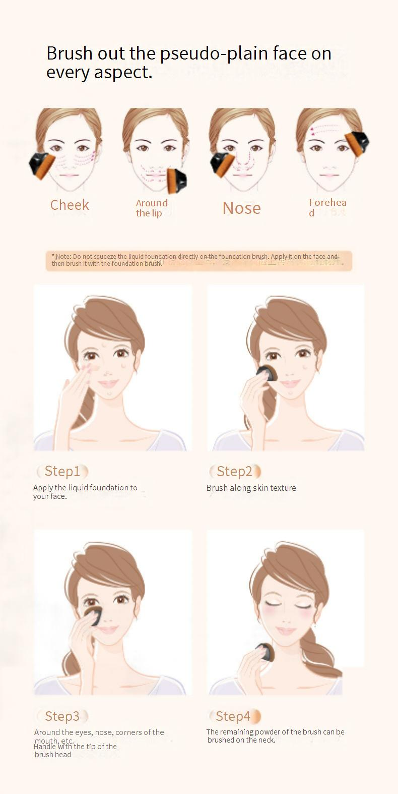 Make-up-Pinsel, beliebt, sechseckig, Nr. 55, magischer, nahtloser Blütenblatt-Make-up-Pinsel, Foundation-Pinsel, loser Puderpinsel, Beauty-Tool_voghion.com