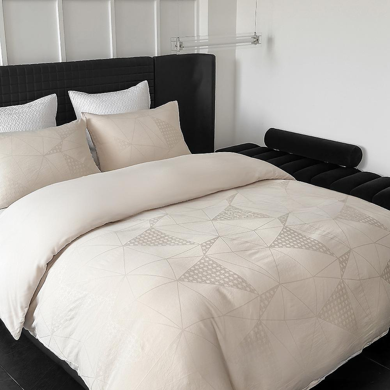 Light Luxury Simple Jacquard Matte Quilt Set Full Size_voghion.com