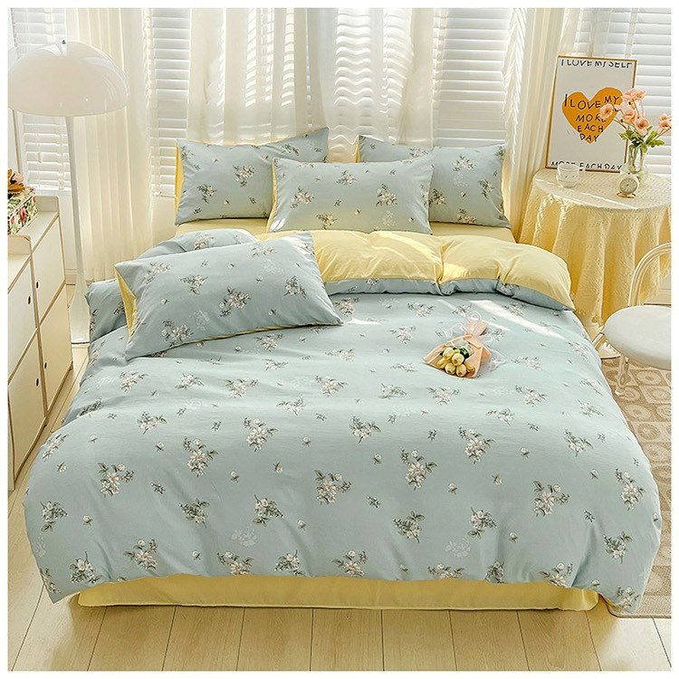 Cotton And Linen Washed Cotton Four Piece Set_voghion.com