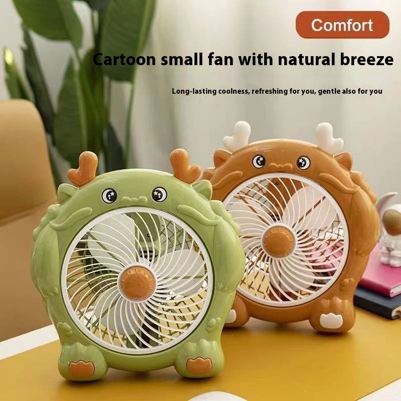 Mini Desk Fan With Oscillation - Powerful Small Electric Fan For Home, Dorm & Office (Portable & Quiet Cooling)_voghion.com
