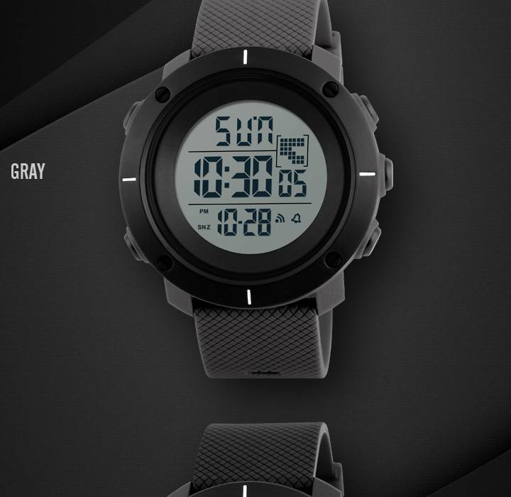 1213 Smartwatch: 50M Waterproof, Digital Display, Fitness Tracker Sports-ready Design Black Durable Strap_voghion.com