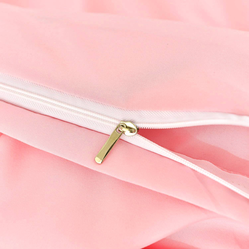 Solid Color Quilt Cover Pillowcase Three-Piece Bedding Set - Ultra Soft Microfiber Hotel Collection - Quilt With Button Closure And Two Pillowcases_voghion.com
