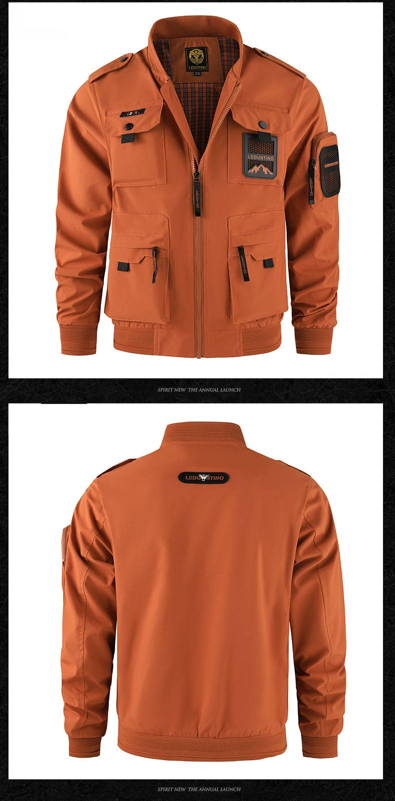 Wasserdichte Arbeitsjacke für Herren mit mehreren Taschen – Leichte Outdoor-Windjacke für Reisen und Freizeit (XS-XXXL)_voghion.com