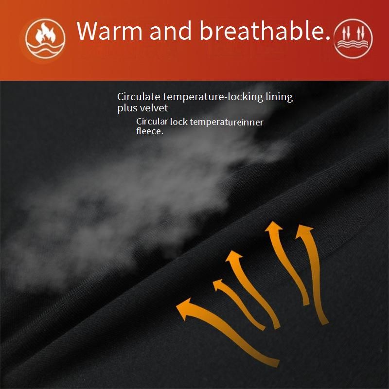 Men's Fleece-Lined Compression Workout Pants - High Elasticity, Quick-Dry, Thermal Training & Basketball Leggings For Gym & Outdoor Sports_voghion.com