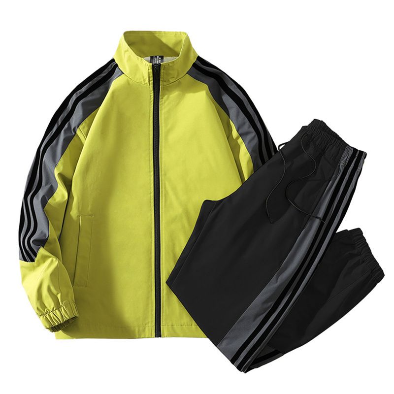2026 Fashion Tracksuits Youth/Men Stand Collar Zipper Sweatshirts + Lace-Up Sweatpants 2 Piece Casual Sport Sets M-4XL_voghion.com