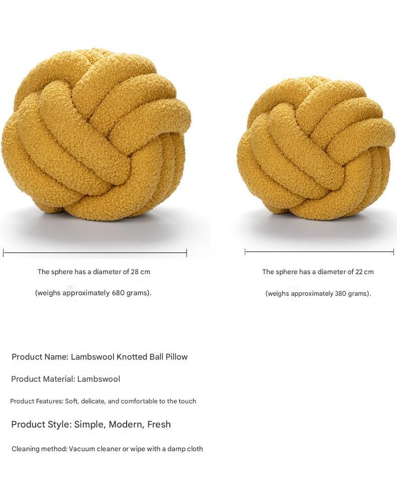 Cuscino decorativo in pile annodato - Design a forma di palla rotonda per schienale divano, seduta a terra e cameretta dei bambini_voghion.com
