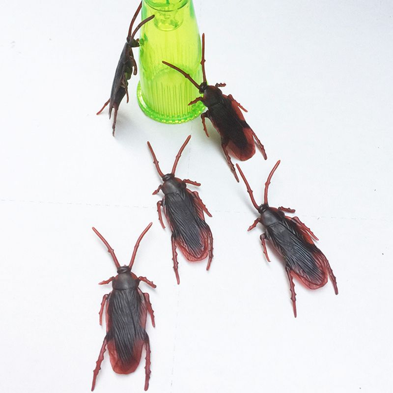 ToysMall 20Pcs/Set Roaches Novelty Real-looking Long Lasting Favorite Trick Joke Cockroaches Toys for Halloween_voghion.com