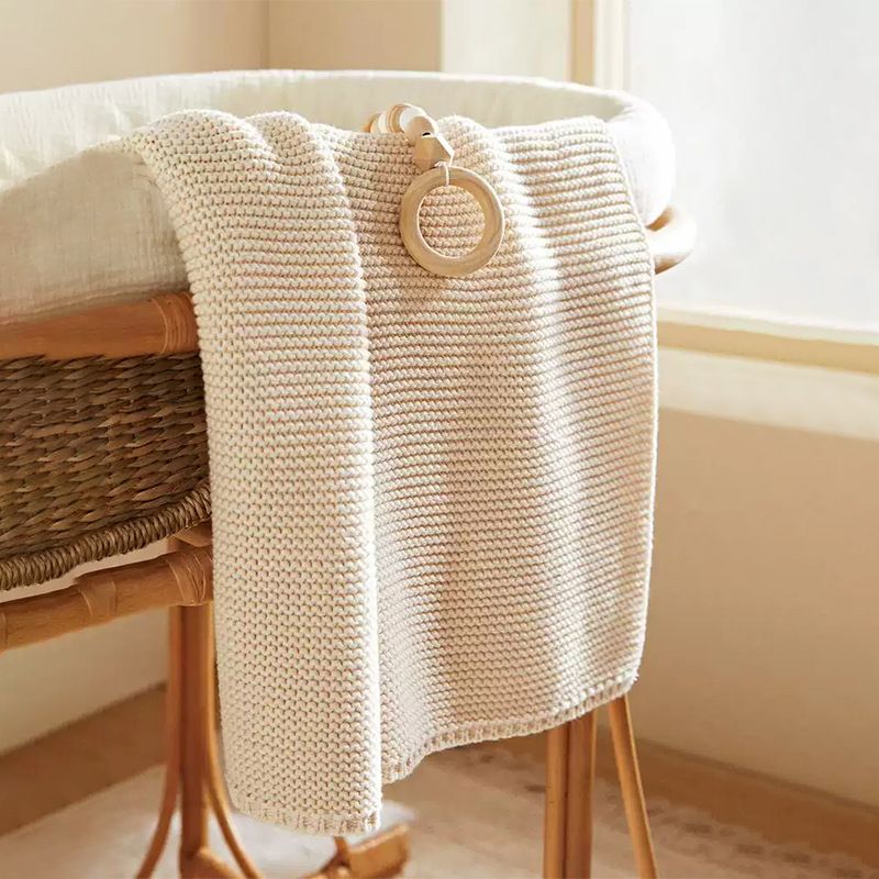 Zahome's same pure color cotton knitted baby simple nap multi-purpose thread blanket, air-conditioned leisure blanket_voghion.com