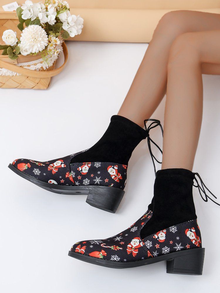 2024 herfst winter plus size suède korte voor dames vierkante hak en achterkant veter mode laarzen_voghion.com