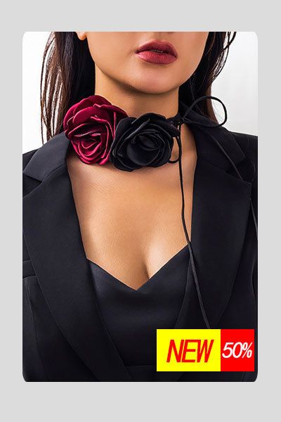 Collana elegante e semplice con cerchi spessi e torce per donna, collare girocollo alla moda 2024, gioielli di moda sul collo_voghion.com