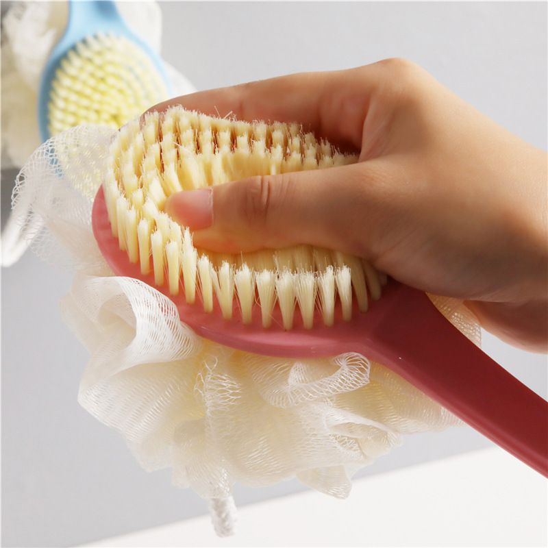 Double-sided Back Rub Bath Brush, Soft-bristled Bath Brush, Long Handle Does Not Ask People To Rub Mud, Bath Brush Can Be Hung With Bath Flower Bath_voghion.com