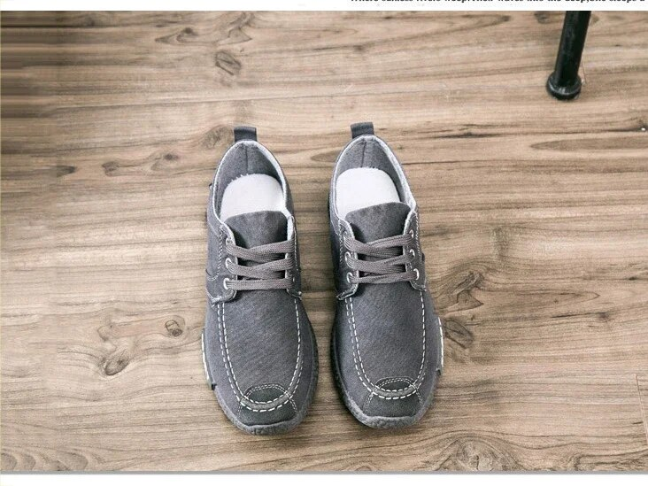 Männer Canvas Outdoor Atmungsaktive Casual Arbeitsschuhe Leichte Schnürung Feste Männliche Turnschuhe Flache Ferse Komfort Board Schuhe_voghion.com