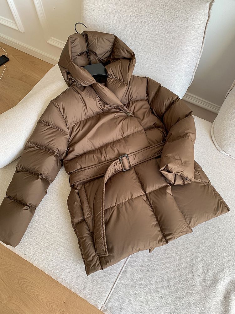 Women's Clothing Waist Slimming Down Jacket White Duck Down Thickened High End Niche Fashion Temperament_voghion.com