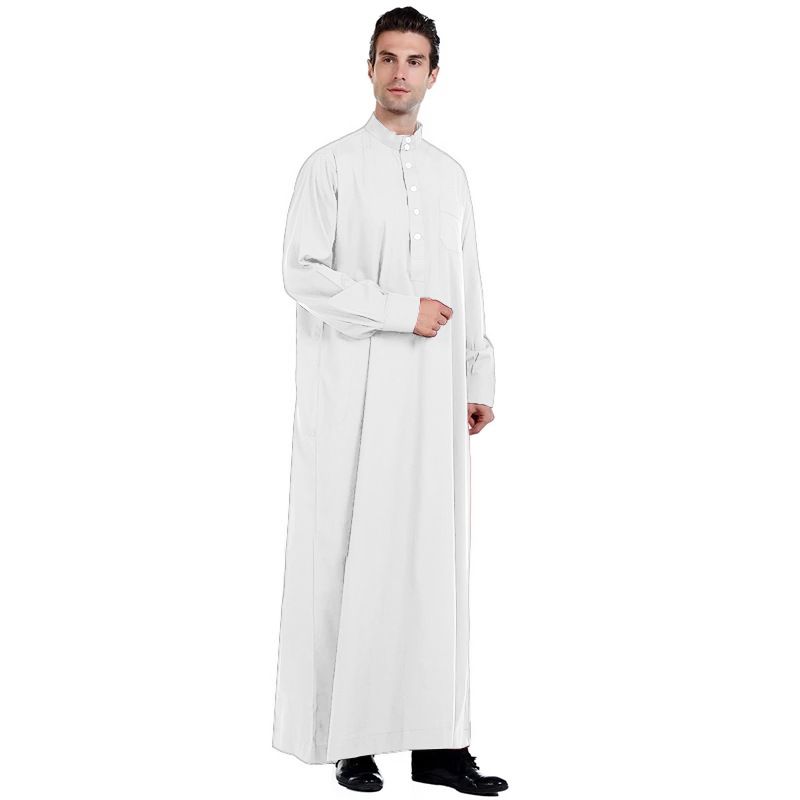 Ramazan Eid Djellaa Erkekler Müslüman Jua Thoe Suudi Arabistan Uzun Karaca Türkiye Kaftan Duai Aaya Elbise Daffah Dishdasha_voghion.com