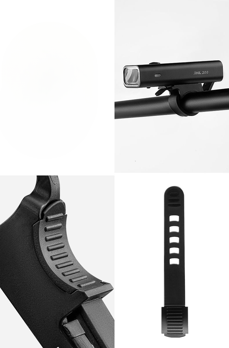 Luz delantera para bicicleta Rock Brothers, para ciclismo nocturno, linterna de alto brillo, recargable vía USB, resistente a la lluvia, para bicicleta de montaña._voghion.com
