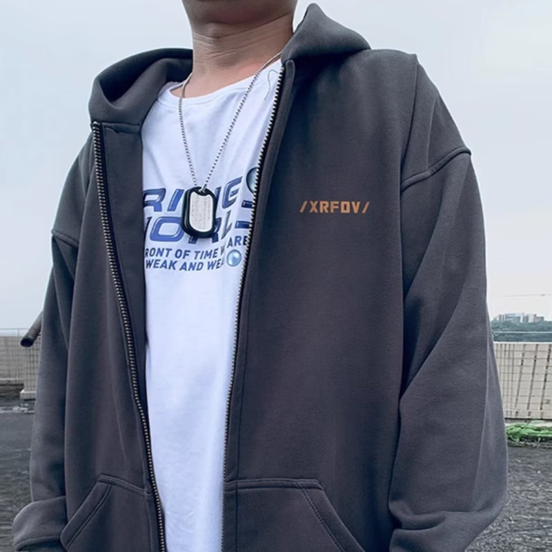 New zippered hoodie men's winter cardigan oversized loose plush and thick hooded jacket 8XL_voghion.com