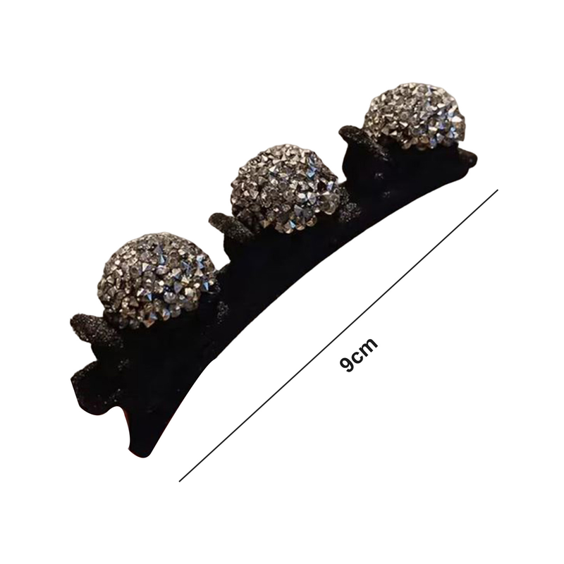 XinWq Rhinestone Heart Decor Elegantne juuksenõel Lint kahekihiline juuksenõel juukseklambrid juukseaksessuaarid_voghion.com