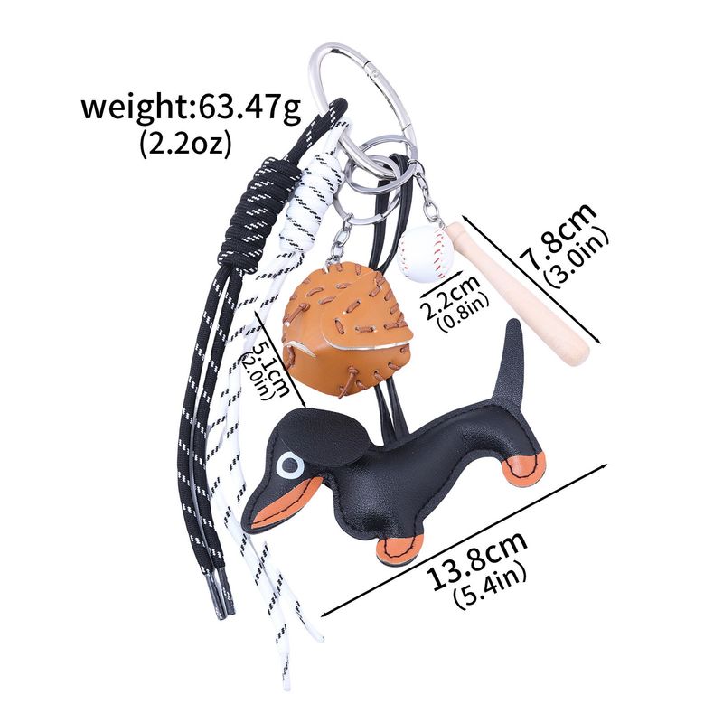 Miu Series Bag Dachshund Dog Figurine Hanging Ornament Backpack Car Pendant High-end Keychain Gift_voghion.com
