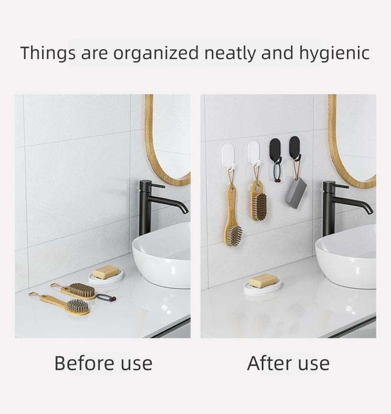 Gancio adesivo resistente in acciaio inossidabile per foratura, cucina, bagno, porta, montaggio a parete, senza traccia_voghion.com