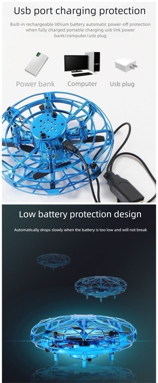 Smart Induction Levitating UFO Flying Saucer Floating Luminous Gyroscope Boys And Girls Toys Children's Day Gift_voghion.com