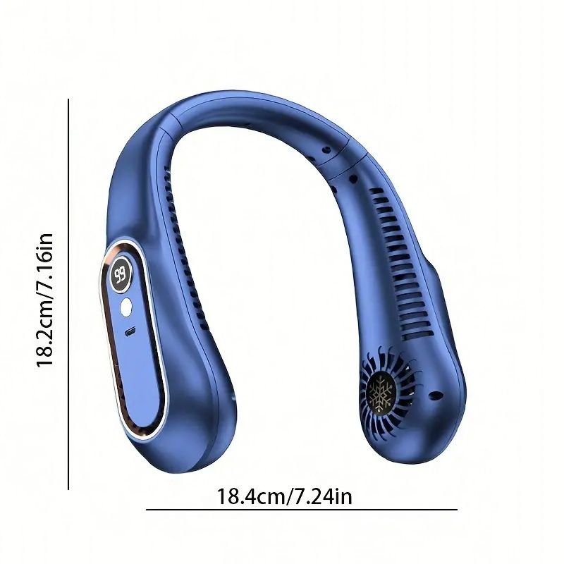 Lazy Neck Hanging Small Students, Portable Outdoor Bladeless Rechargeable Fan For Class_voghion.com