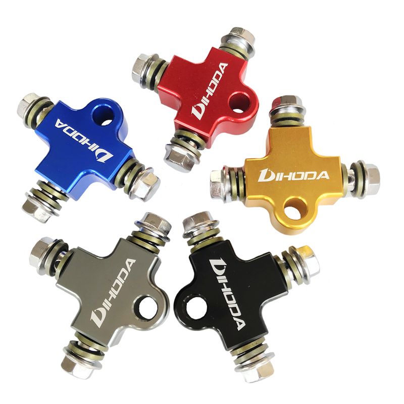 Hydraulic Hose Pipe Coupg Fitting Tee Connector 3way Adapter For Motorcycle Dirt Pit Bike ATV Brake System_voghion.com