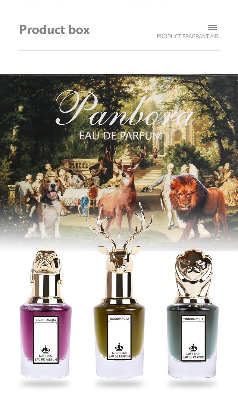 Royal Pamela Animal 3-flacone set Elk Fox maschio e femmina testa di bestia profumo regalo box_voghion.com