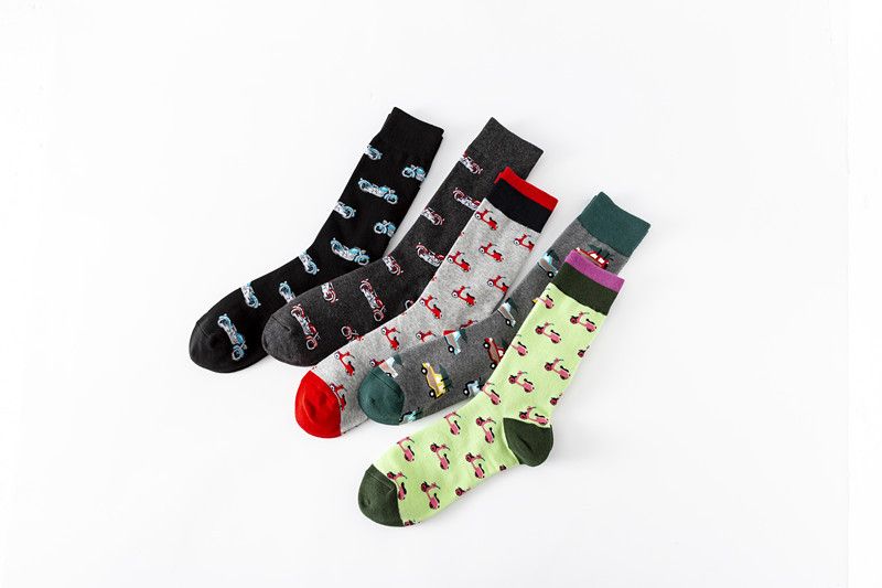 New Colorful Trendy Socks Mid High Cotton Socks Large Size Pattern Casual Trendy Couple Socks_voghion.com