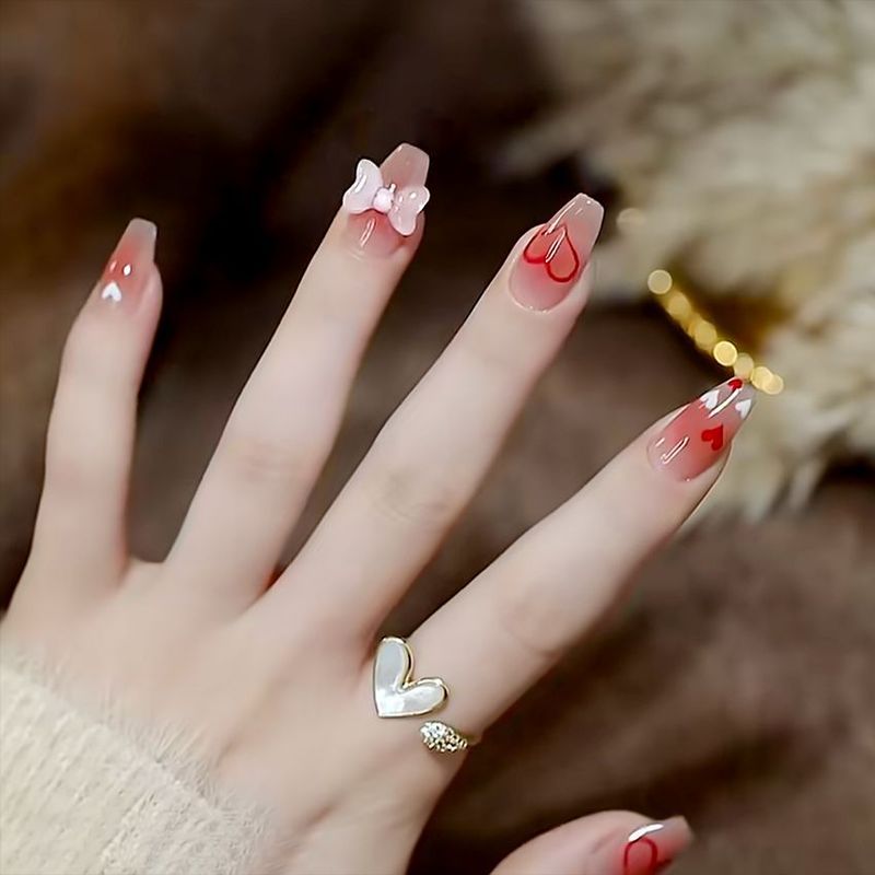 Patch Bow Pannello per unghie staccabile indossabile finito X65_voghion.com