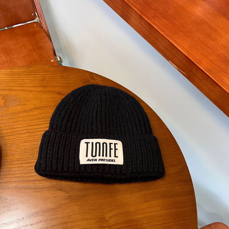 New Korean all match American style big letter patch wool hat for men and women niche style warm knitted cold hat street trend cool_voghion.com
