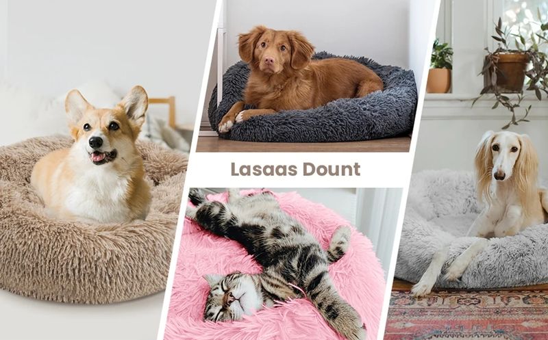 40-90cm Round Pet Bed For Large Dog Bed Super Soft Cat Bed Long Plush Dog House For Medium Dog House Winter Warm Sleeping_voghion.com
