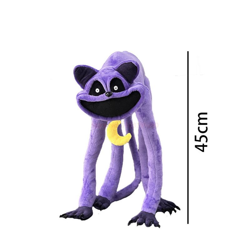 2024. gada jauna Smiling Critters spēļu sērija Plīša rotaļlietas Terror Monster Big Mouth Purpursarkans kaķis Biedējoši purpursarkanā kaķa pildīta plīša dāvana_voghion.com