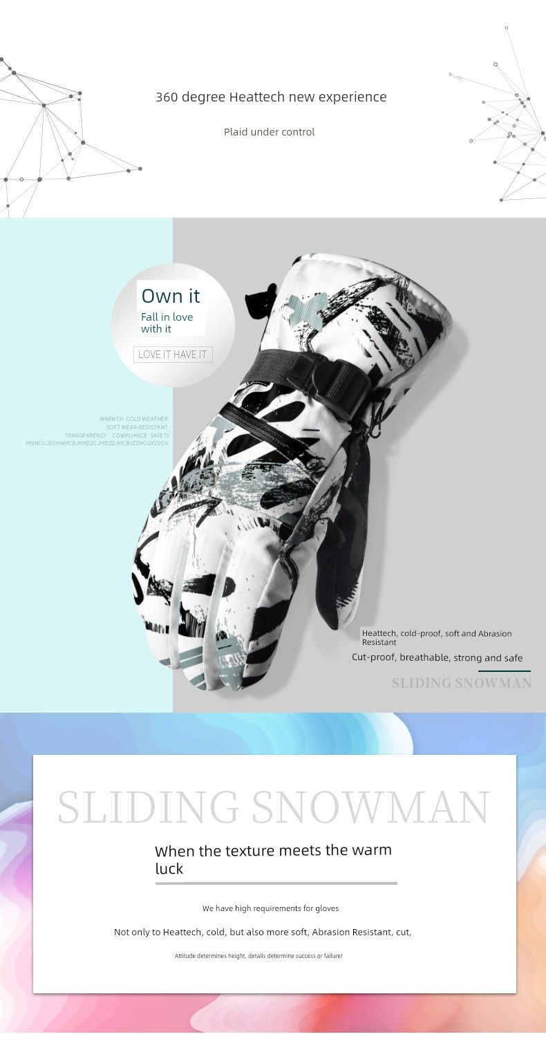 5-Finger-Touchscreen-Skihandschuhe für Männer und Frauen, wasserdicht, strapazierfähig, Heattech-Einzel- und Doppelboardhandschuhe mit Armband_voghion.com