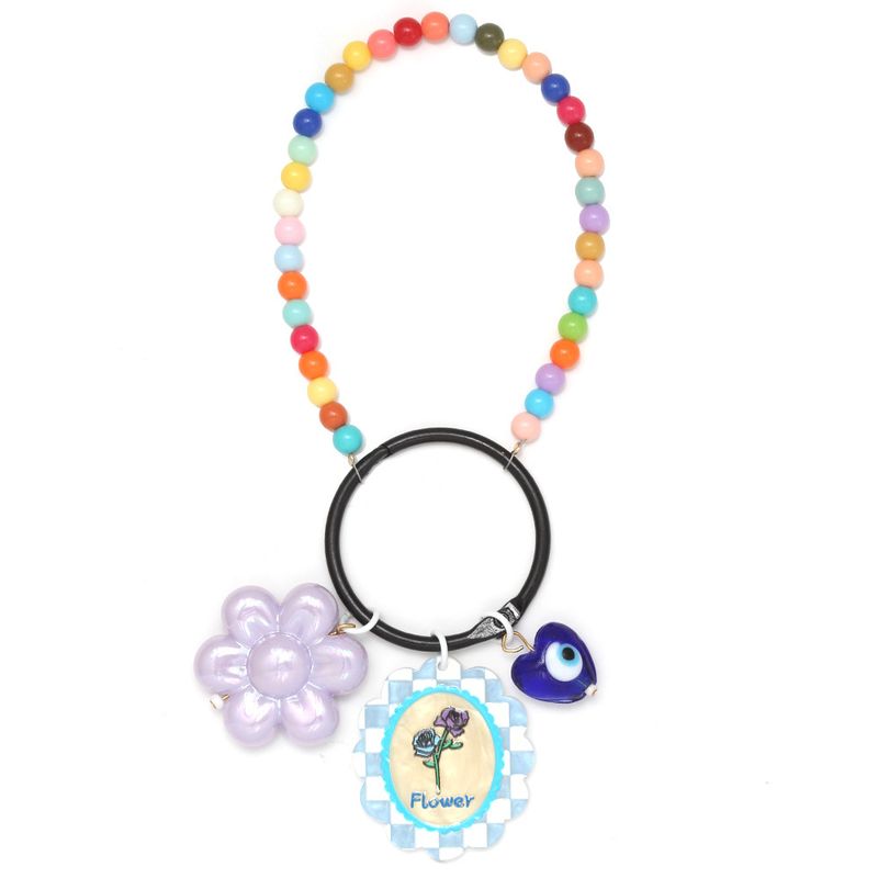 Neuer farbiger Schlüsselanhänger zum Selbermachen von Dopamin mit Teufelsauge-Schlüsselanhänger, Handykette, Autoanhänger._voghion.com