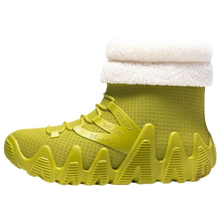 PVC Waterproof Men's Mid-Cut Snow Boots Thickened Sole Non-Slip Fashion Casual Fleece-Lined Warm Dual-Use Work Rubber_voghion.com