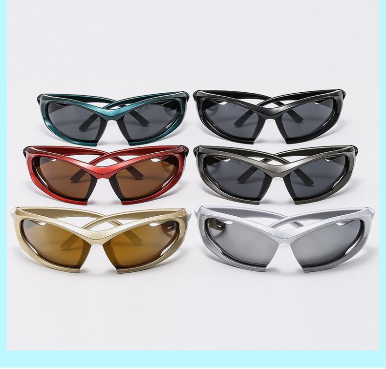 Men's Sunglasses New Style Mountaineering Hollow Sunglasses Fashion Outdoor Cycling Glasses Personality Running Windproof Goggles_voghion.com