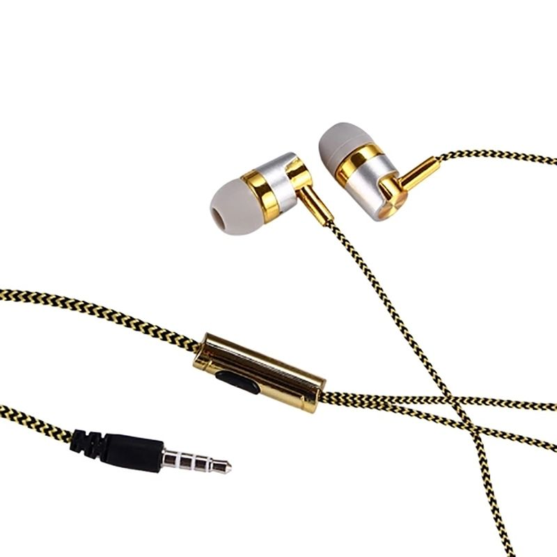 for Music 3.5mm Hands-free Earphone Mic Wired Earpiece In-ear Stereo Smart Phone_voghion.com