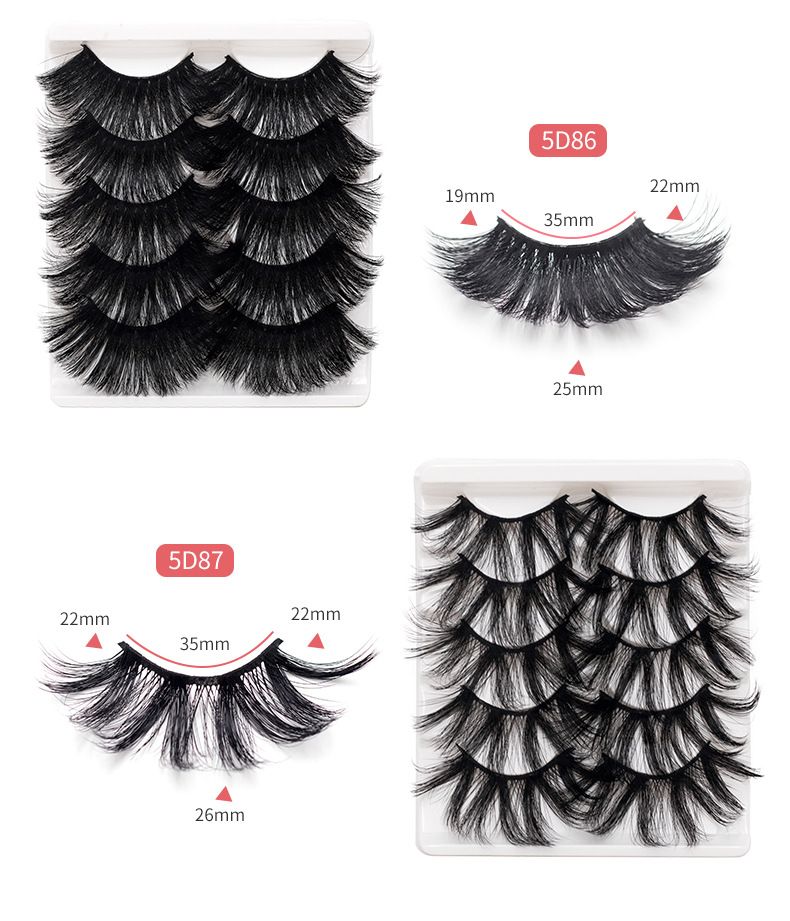 Lash extension set 25mm thin thick false eyelashes Soft natural eyelashes curling multi-layered messy false eyelashes_voghion.com