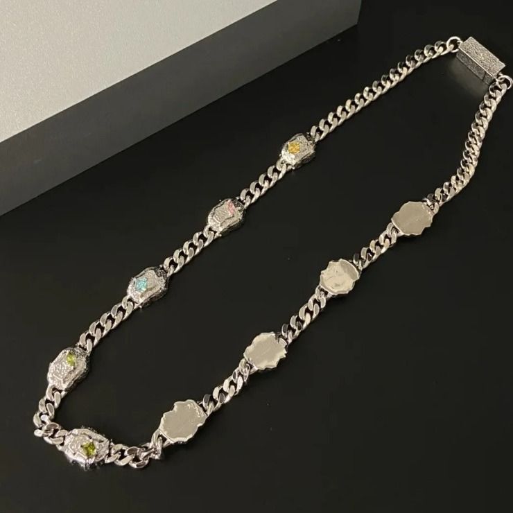 Meteorite Cuban Magnetic Cool Versatile Luxurious Necklace High-end Couple Style Fashion Sweatshirt Chain_voghion.com
