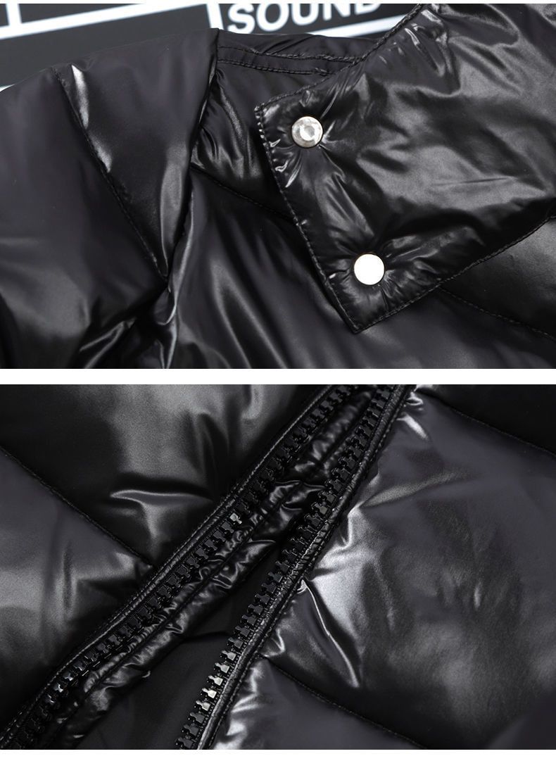 Winterjacke aus PU-Leder für Herren – Leichter Steppmantel mit abnehmbarer Kapuze, wasserabweisend und stylisch für die Freizeit_voghion.com