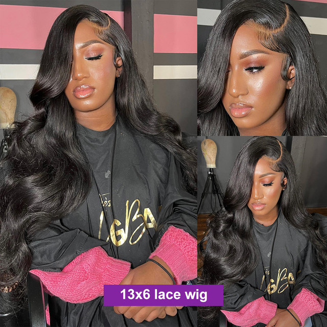 13x6 HD Transparente Body Wave Lace Front Human Hair Wigs 180% Brasileiro Remy 30 Polegadas Molhado E Ondulado 360 Lace Frontal Wig Para Mulheres_voghion.com