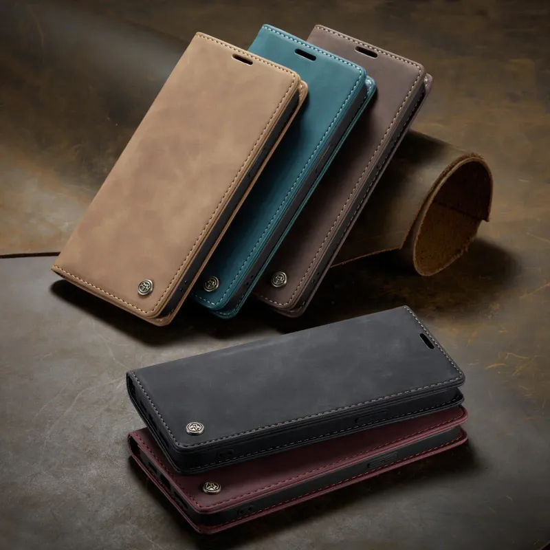 Magnetic Leather Wallet Case For IPhone 17 16 15 14 13 12 11 Pro Max 16E XS MAX XR 7 8 16 Plus Cards Slot Stand Book Phone Cover_voghion.com