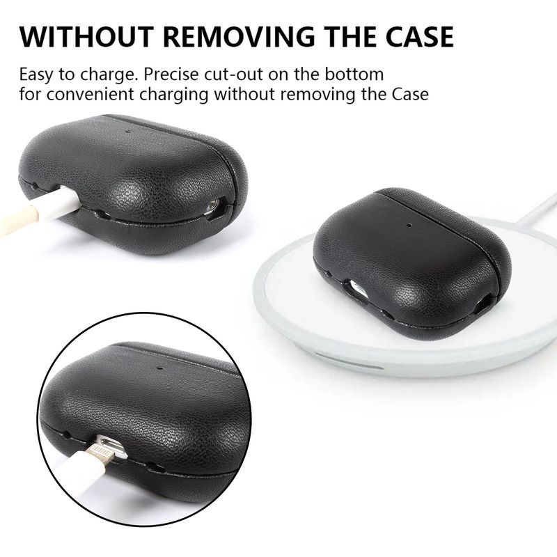 Biobased Eco-Friendly Leather Case For AirPods Pro AirPods 4 3 Wireless Earphone Box Bluetooth Headphone Hard Protective_voghion.com
