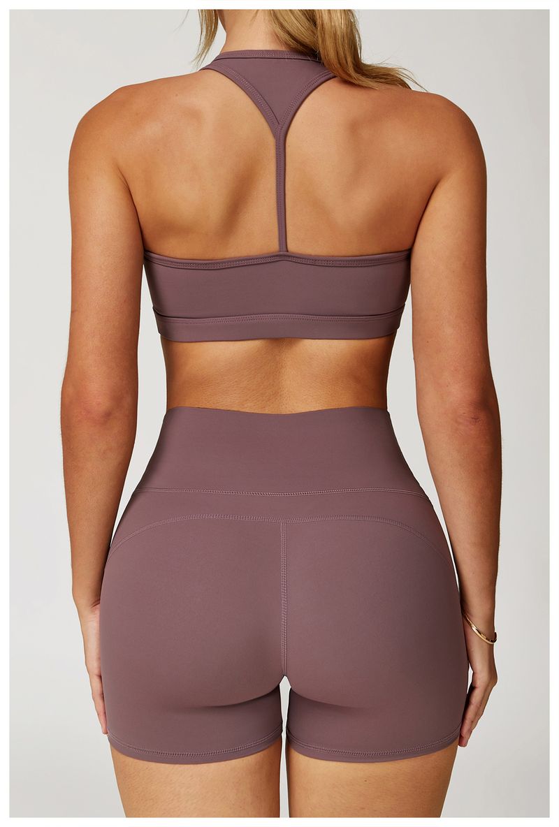 Women's Seamless High-Waisted Yoga Set With Butt-Lifting Design - Nylon Spandex Workout Outfit For Running, Fitness & Gym_voghion.com