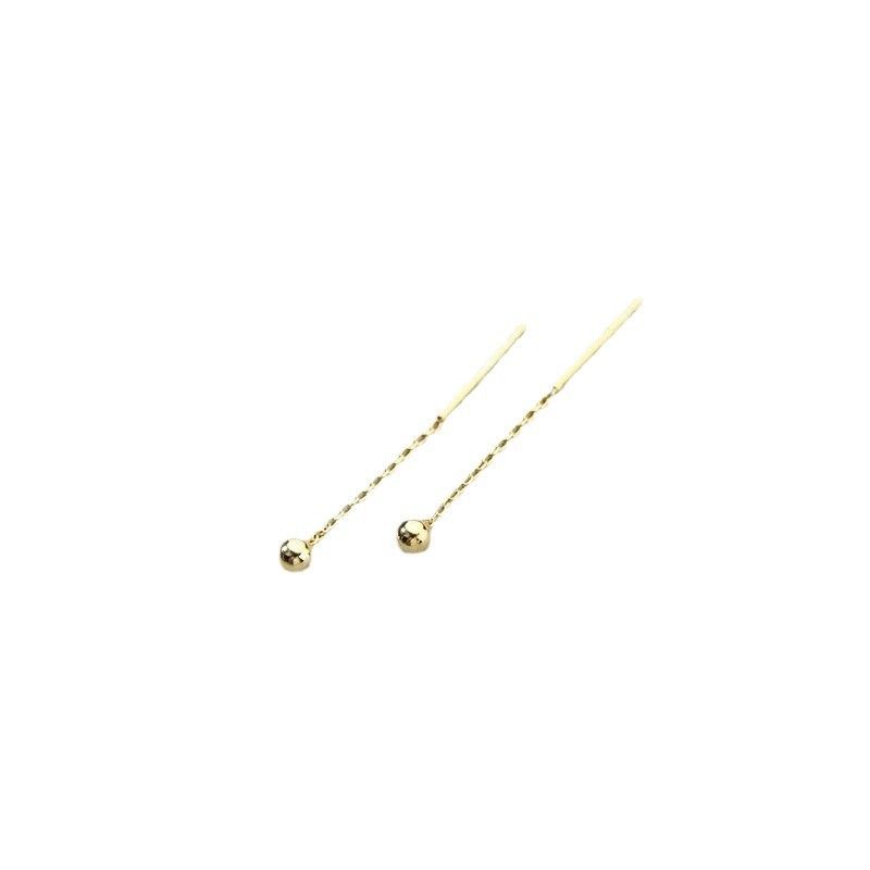 Orecchini a bottone in argento con piccolo fagiolo, stile minimalista, eleganti, semplici, 2021, per celebrità di Internet_voghion.com