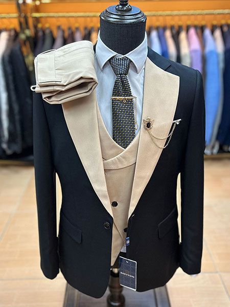 Abiti da uomo Abiti da uomo, Abiti aderenti da uomo, Stile business alla moda, Abito formale nero, Abiti da uomo color cachi_voghion.com