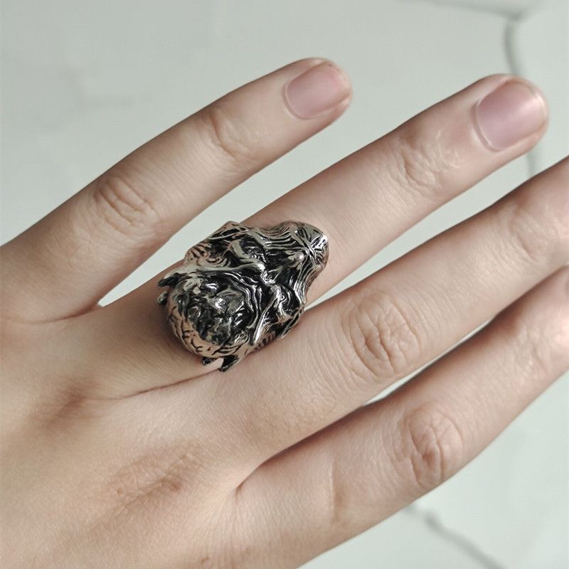 Neu Schädel Kopf männer Personalisierte Kreative Hip Hop Offenen Ring Schmuck Trend_voghion.com