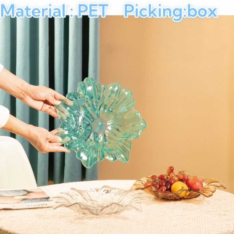 Multifunktionaler Obstteller mit Blumenimitat, Heimtextilien, Wohnzimmer, neues Ornament, große Kapazität, sturzsicherer Obstteller, Trockenobstteller_voghion.com