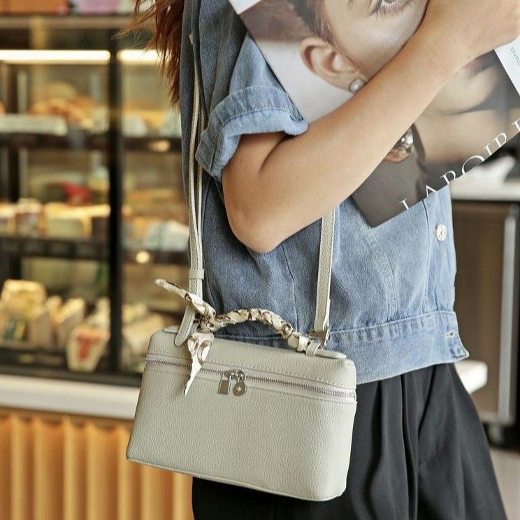 Borsa a tracolla singola da donna in vera pelle, primo strato in pelle di vacchetta, semplice, LP19, scatola portatile, 2025, nuova_voghion.com