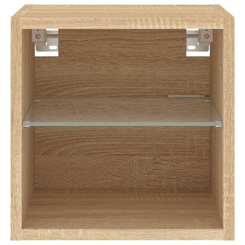 TV-Wandschränke mit LED-Leuchten 2 Stk. Sonoma-Eiche_voghion.com